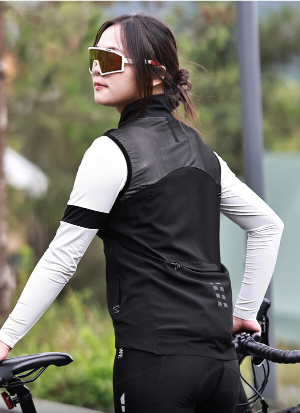 2023 Neue Frauen Radfahren Windbreaker Weste abnehmbares Design winddicht wasserdichte Jacke – Bild 4