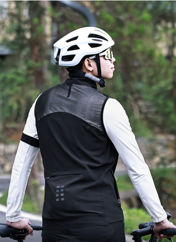 2023 New Bike Riding Men's Removable Windbreaker Waistcoat Jacket Comfortable Windproof Top Coat - Image 4
