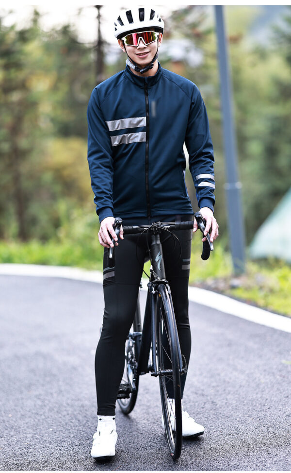 2023 New Mountain Bike Men's Autumn And Winter Cycling Clothing Top Coat Cold Warm Jacket - Image 3