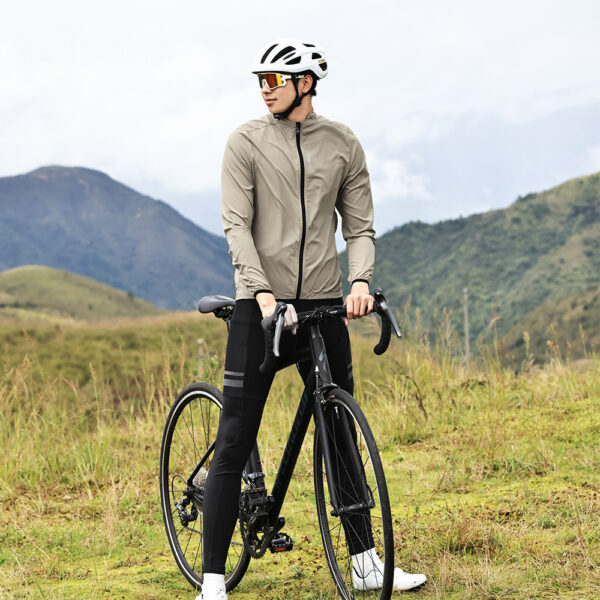 2023 New Men's Outdoor Mountain Bike Riding Long-Sleeved Slim Waterproof Windbreaker Jacket - Image 4
