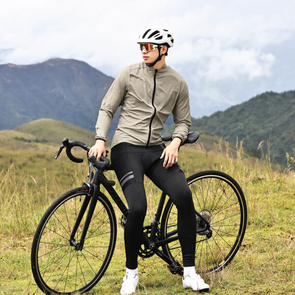 2023 New Outdoor Mountain Bike Cycling Clothing Men's Slim Waterproof Long-Sleeved Trousers Suit - Image 2
