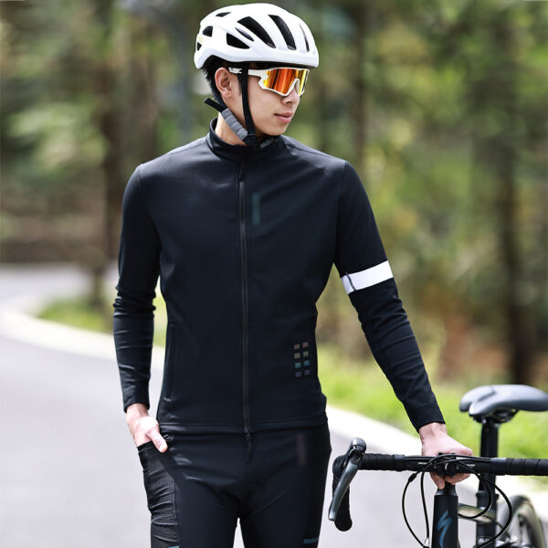 2023 New Autumn And Winter Cycling Clothing Men's Windproof Cold Padded Splicing Jacket Jacket - Image 4