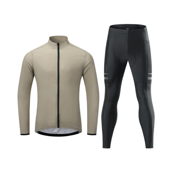 2023 New Outdoor Mountain Bike Cycling Clothing Men's Slim Waterproof Long-Sleeved Trousers Suit - Image 5