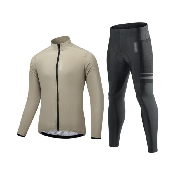 2023 New Outdoor Mountain Bike Cycling Clothing Men's Slim Waterproof Long-Sleeved Trousers Suit - Image 6